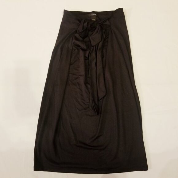 Halogen Black Slip Stretchy‎ Tie Waist Skirt Sz S - Picture 2 of 6